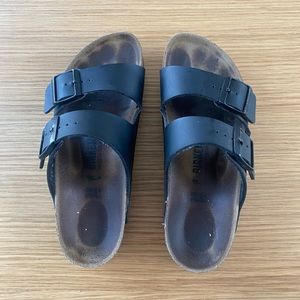 Birkenstock Arizona Birko-Flor Black Leather Sandal